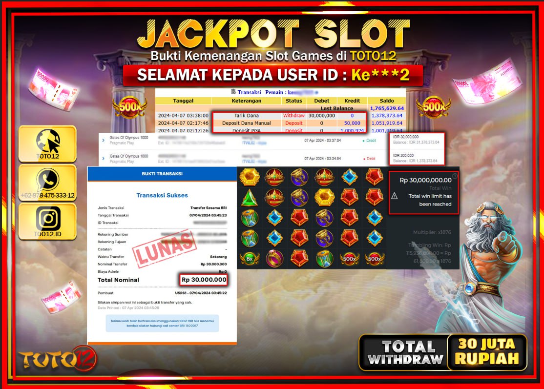 HANYA DI TOTO12 JP PASTI DI BAYAR LUNAS DAN CEPAT!!!!!! JACKPOT SLOT GAME ( WILD WEST SLOT MANIA ) Rp.17.000.000 !!!!