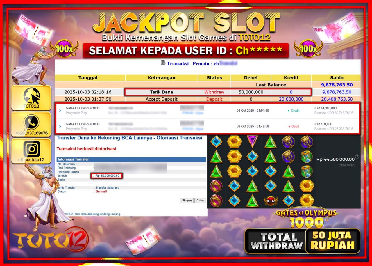 HANYA DI TOTO12 JP PASTI DI BAYAR LUNAS DAN CEPAT!!!!!! JACKPOT SLOT GAME (MAHJONG WAYS 2) Rp.180.000.000 !!!!