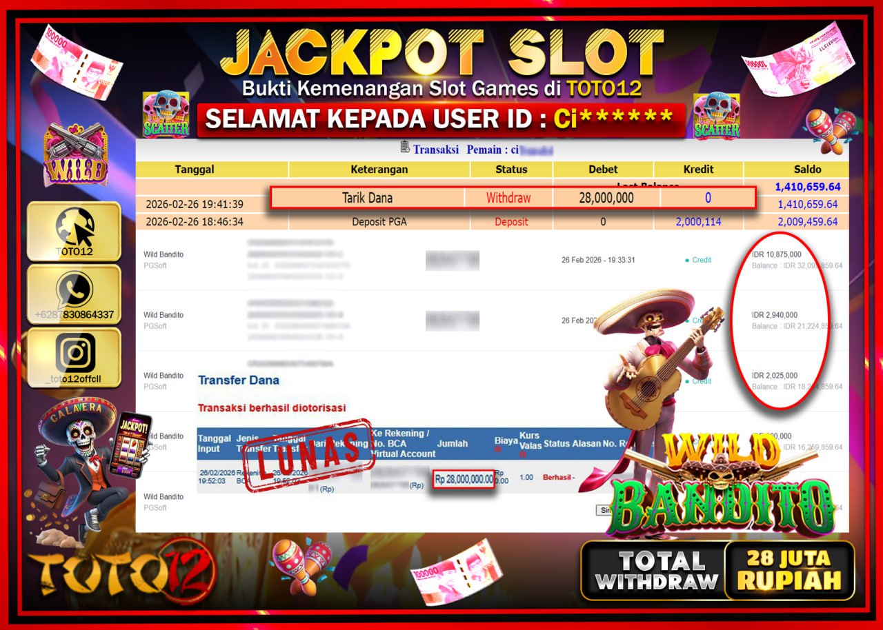 HANYA DI TOTO12 JP PASTI DI BAYAR LUNAS DAN CEPAT!!!!!! JACKPOT SLOT GAME (MAHJONG WAYS) Rp.28.000.000!!!!